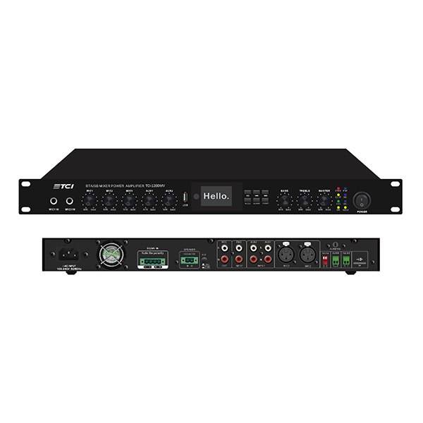 TCI-120DMV 1U MIXER AMP 120W BT/USB/FM